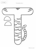 Vorschau - Mal- und Bastelvorlagen - Buchstabentier T wie Tiger – Buchstabenheft Grundschule (Klasse 1) | Buchstabeneinführung, Bastelvorlage & Anfangsunterricht - Seite 2