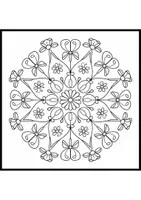 Vorschau - Mal- und Bastelvorlagen - Frühlingserwachen - 10 Mandalas zum Ausmalen (Grundschule) - Seite 1