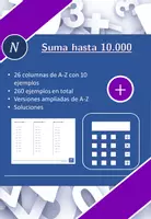Vista previa - Hojas de trabajo - Suma hasta 10.000 | matemáticas | 26 columnas - Portada