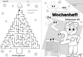 Vorschau - Arbeitsblätter - Zahlenraum 100 | Mathe | Klasse 2 | Wochenheft 2 - Seite 1