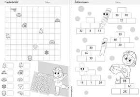 Vorschau - Arbeitsblätter - Zahlenraum 100 | Mathe | Klasse 2 | Wochenheft 2 - Seite 2