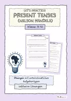 Vorschau - Arbeitsblätter - Übungen zu den present tenses - Thema Nelson Mandela - Deckblatt
