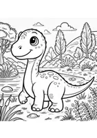 Vorschau - Mal- und Bastelvorlagen - Dinotastische Ausmalbilder - 4 Dinosaurier Ausmalbilder - Seite 2