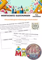Vorschau - Arbeitsblätter - CLIL-Wortschatzübung zu Gleichungen/Grundrechnungsarten - Deckblatt