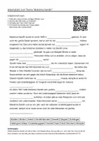 Vorschau - Arbeitsblätter - Lernposter + Arbeitsblätter zum Thema "Mahatma Gandhi" + Lösung & MP3 + Mindmap + Infografik - Seite 1