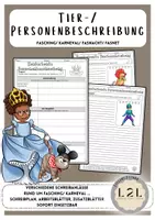 Vorschau - Arbeitsblätter - Fasching / Karneval - Kunterbunte Tier- und Personenbeschrebung - Schreibanlässe rund um Fasching/ Karneval/ Fasnacht/ Fasnet - Tiere und Personen beschreiben - Deckblatt