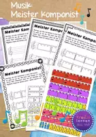 Vorschau - Stundenentwürfe - Musik: Meister Komponist - Rhythmen komponieren und Takte kennenlernen - Deckblatt