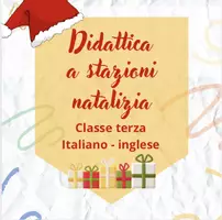anteprima - Esercizi - Didattica a stazioni natalizia italiano-inglese (Terza) - Pagina di copertina