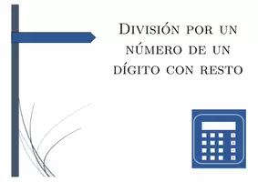Vista previa - Hojas de trabajo - División por un número de un dígito con resto | matemáticas | 26 columnas - página 1