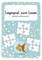 Vorschau - Stationenlernen - Legespiel zum Lesen - Deckblatt