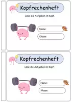 Vorschau - Arbeitsblätter - Kopfrechenheft mit Lösungen - Addition und Subtraktion (Kopfrechnen, Mathe) - Seite 1