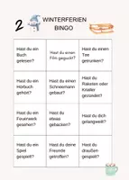 Vorschau - Arbeitsblätter - Winterferien-Bingo für die Grundschule - Seite 1