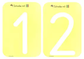 Vorschau - Arbeitsblätter - Zahlen zum Nachspuren - Ziffernschreibkurs - Seite 1