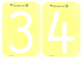 Vorschau - Arbeitsblätter - Zahlen zum Nachspuren - Ziffernschreibkurs - Seite 2