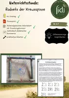 Vorschau - Arbeitsblätter - Doppelstunde Beutefang: Radnetz der Kreuzspinne - Modell Netzbau & AB - Deckblatt