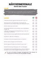 Vorschau - Arbeitsblätter - Märchenmerkmale: Quiz „Richtig oder falsch?“ für Einstieg, Vertiefung & Wiederholung - Seite 1
