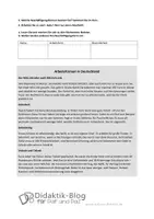 Vorschau - Arbeitsblätter - Arbeitsformen in Deutschland - Deckblatt
