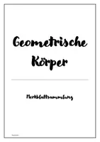 Vorschau - Arbeitsblätter - Geometrische Körper 3D - Merkblätter - Seite 1