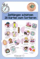 Vorschau - Aufgabenkarten - Zeitspannen Sortierkarten - Deckblatt
