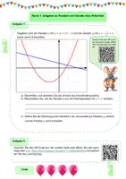 Vorschau - Arbeitsblätter - Mathe-Escape-Game Parabeln und Geraden - Seite 2