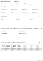Vorschau - Klassenarbeiten - 6 Mathematik-Klassenarbeiten, Tests für die 4. Klasse - Seite 1