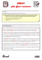 Vista previa - Hojas de trabajo - NEW YEAR’S RESOLUTIONS – Essay (Open cloze & Writing) - página 2