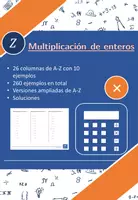 Vista previa - Hojas de trabajo - Multiplicación de enteros | matemáticas | 26 columnas - Portada