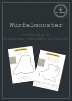 Vorschau - Arbeitsblätter - Würfelmonster - Deckblatt