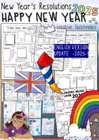 Vorschau - Arbeitsblätter - Happy New Year 2025 / Resolutions - Sketchnotes UPDATE - Deckblatt