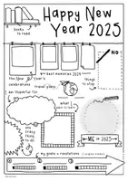 Vorschau - Arbeitsblätter - Happy New Year 2025 / Resolutions - Sketchnotes UPDATE - Seite 3