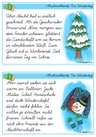 Vorschau - Stationenlernen - Ein Wintertag - Lese- & Abschreibkartei SAS/Schulausgangsschrift - Seite 2