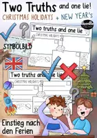 Vorschau - Arbeitsblätter - Two Truths one lie - Christmas and New Years - Deckblatt