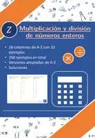 Vista previa - Hojas de trabajo - Multiplicación y división de números enteros | matemáticas | 26 columnas - Portada