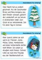 Vorschau - Arbeitsblätter - Ein Wintertag - Lese- & Abschreibkartei Druckschrift - Seite 2