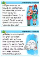 Vorschau - Arbeitsblätter - Ein Wintertag - Lese- & Abschreibkartei Druckschrift - Seite 3
