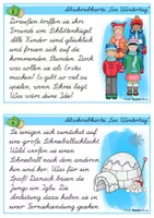 Vorschau - Arbeitsblätter - Ein Wintertag - Lese- & Abschreibkartei LA/Lateinische Ausgangsschrift - Seite 3