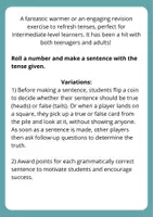 Vorschau - Arbeitsblätter - A Dice Game for Tenses Revision - Seite 2