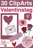 Vorschau - selbst erstellte Cliparts/Grafiken - Valentinstag 30 ClipArts / Digitale Sticker - Deckblatt