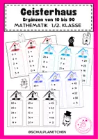 Vorschau - Spiele - Zahlenhäuser der Geister - Ergänzen auf 10 bis 90 - Deckblatt