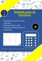 Vista previa - Hojas de trabajo - Multiplicación de fracciones | matemáticas | 26 columnas - Portada