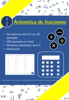 Vista previa - Hojas de trabajo - Aritmética de fracciones | matemáticas | 26 columnas - Portada