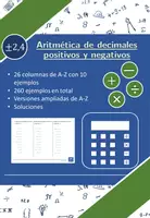 Vista previa - Hojas de trabajo - Aritmética de decimales positivos y negativos | matemáticas | 26 columnas - Portada