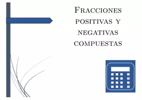 Vista previa - Hojas de trabajo - Fracciones positivas y negativas compuestas | matemáticas | 26 columnas - página 1