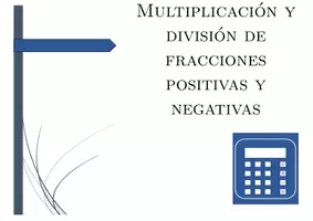 Vista previa - Hojas de trabajo - Multiplicación y división de fracciones positivas y negativas | matemáticas | 26 columnas - página 1