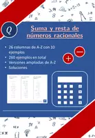 Vista previa - Hojas de trabajo - Suma y resta de números racionales | matemáticas | 26 columnas - Portada