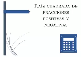 Vista previa - Hojas de trabajo - Raíz cuadrada de fracciones positivas y negativas | matemáticas | 26 columnas - página 1