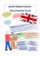 Vorschau - Arbeitsblätter - SHORT PRESENTATIONS - SPONTANEOUS TALKS - Deckblatt