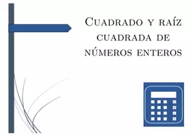 Vista previa - Hojas de trabajo - Cuadrado y raíz cuadrada de números enteros | matemáticas | 26 columnas - página 1