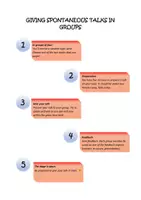Vorschau - Arbeitsblätter - SHORT PRESENTATIONS - SPONTANEOUS TALKS - Seite 1
