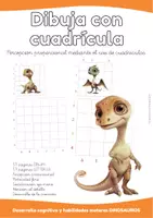 Vista previa - Unidades / Secuencias / Situaciones de Aprendizaje - Dibuja con cuadrícula DINOSAURIOS Vol.1 - Portada